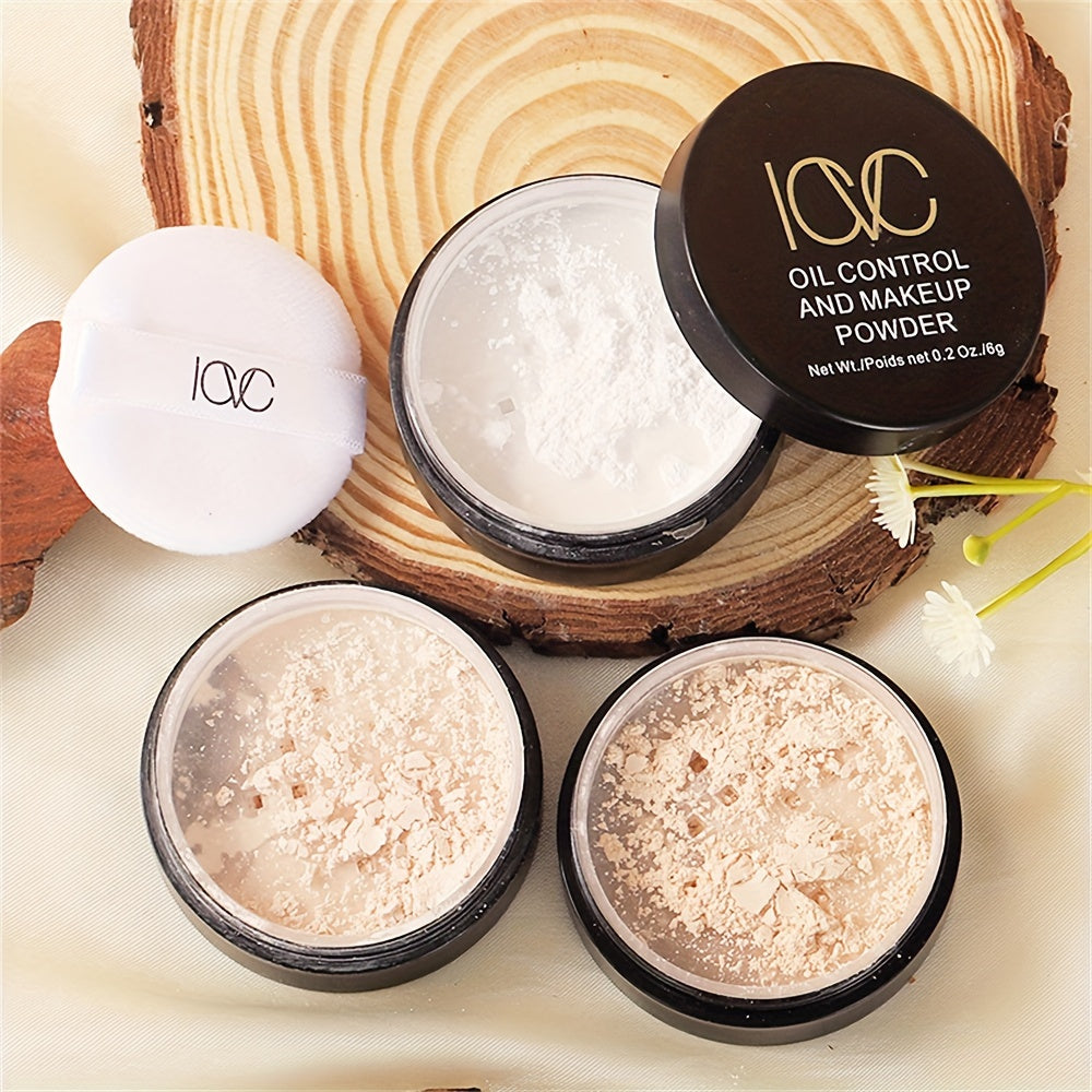 Setting powder with oil control, sweat resistance, pore-blurring, and brightening properties, containing plant-derived squalane for all-day makeup longevity.