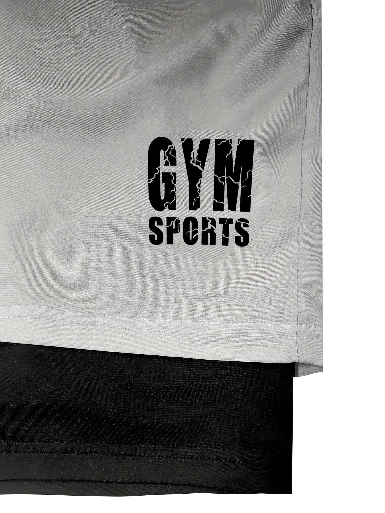 Men's 2-in-1 double layer ombre shorts for summer gym training.