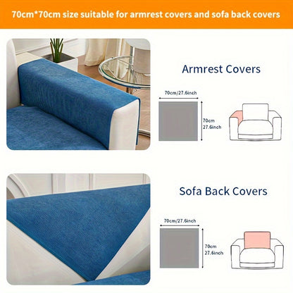 Chenille sofa cover, spill-resistant, pet-friendly, non-slip, machine washable protector for various sofa sizes, home & office decor.