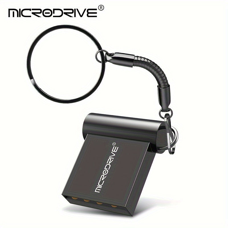 MICRODRIVE Super Mini Metal USB 2.0 Flash Drive with Keychain - Available in 16GB, 32GB, 64GB