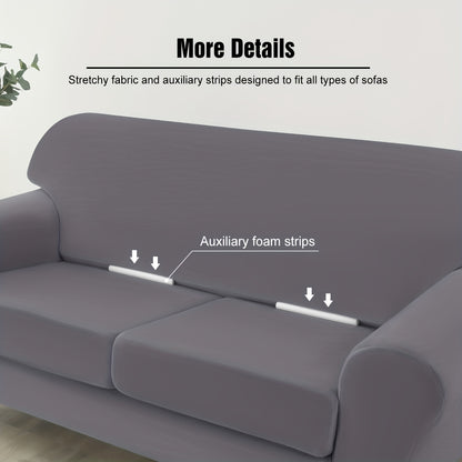 Set of cool and water-proof sofa covers with cushions, seating up to 3.