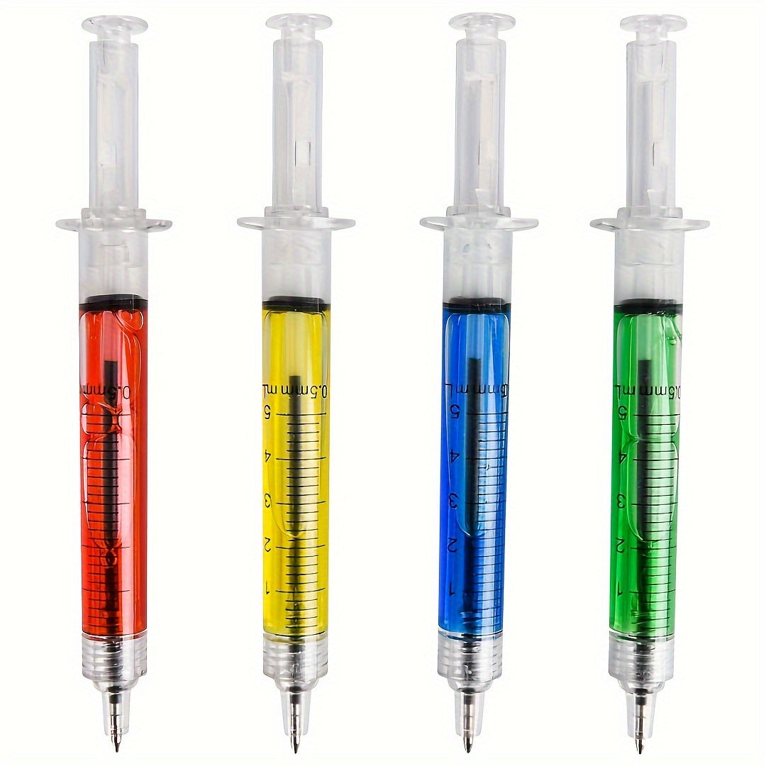 12 or 8 Creative Syringe Design Ballpoint Pens