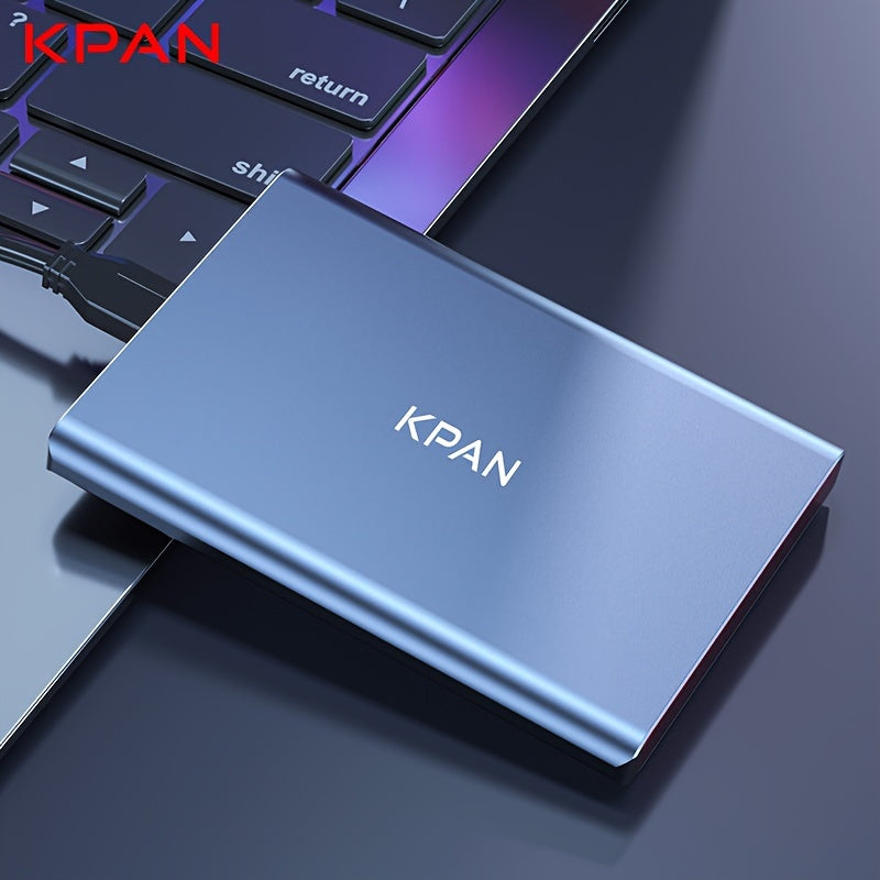 KPAN 500GB Portable Hard Drive with 2.5-inch Metal Shell and USB 3.0 for Laptop, NTFS File System in Silver/Gray/Red color options.