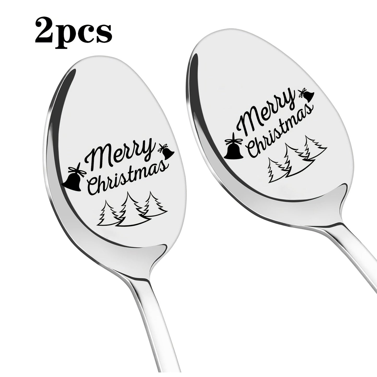 Get ready for the holiday season with our Merry Christmas stainless steel spoons! Available in sets of 2, 4, or 6, these spoons feature a long handle and are laser engraved with a festive message. Perfect for holiday gifts and themed parties.