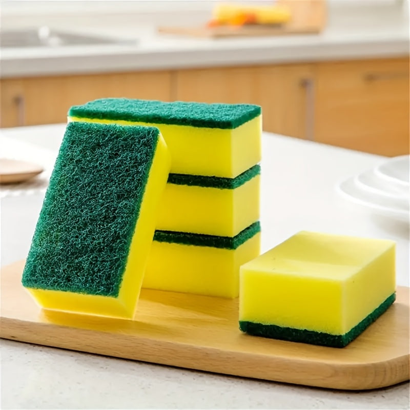 Pack of 12 Melamine Sponges with Dual-Sided Scrub Pads, Ideal for Kitchen, Living Room, Car, and Glass Cleaning. Scratch-Resistant, Absorbent, and Durable. Perfect Cleaning Supplies for Various Tasks.