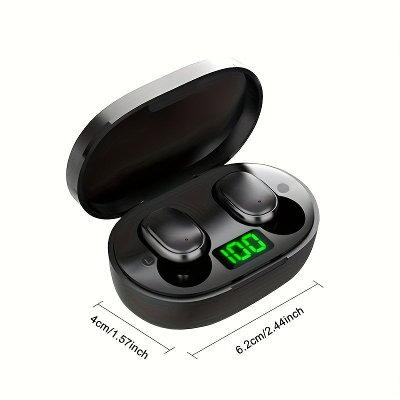 1 Pair TWS Wireless Earbuds with LED Display, Touch Control, USB Charging, Wireless 5.0, for Gaming/Music/Sports, iOS/Android Compatible, Anime/Movie/TV/Video Game Themes, Capacitive