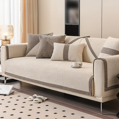 Modern sofa cover made of high-quality polyester, non-slip, pet-friendly, fits various furniture sizes, machine washable.