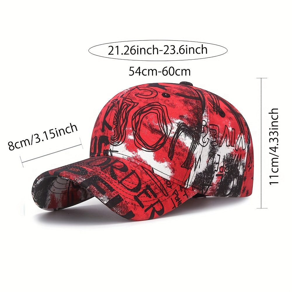 Trendy Graffiti Flower Cloth Baseball Cap