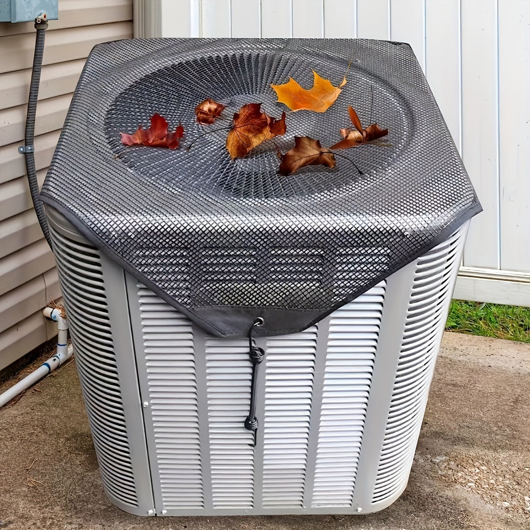 Protect your central air conditioning unit with this universal mesh cover featuring 4 hooks. The waterproof outdoor AC shield designed for winter use ensures lasting performance and protection, suitable for large units.