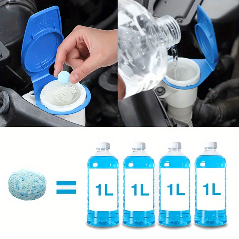 Car Glass Water Concentrated Wiper Tablets, 20/30/50pcs, for All Seasons, Cleans Oil Stains.