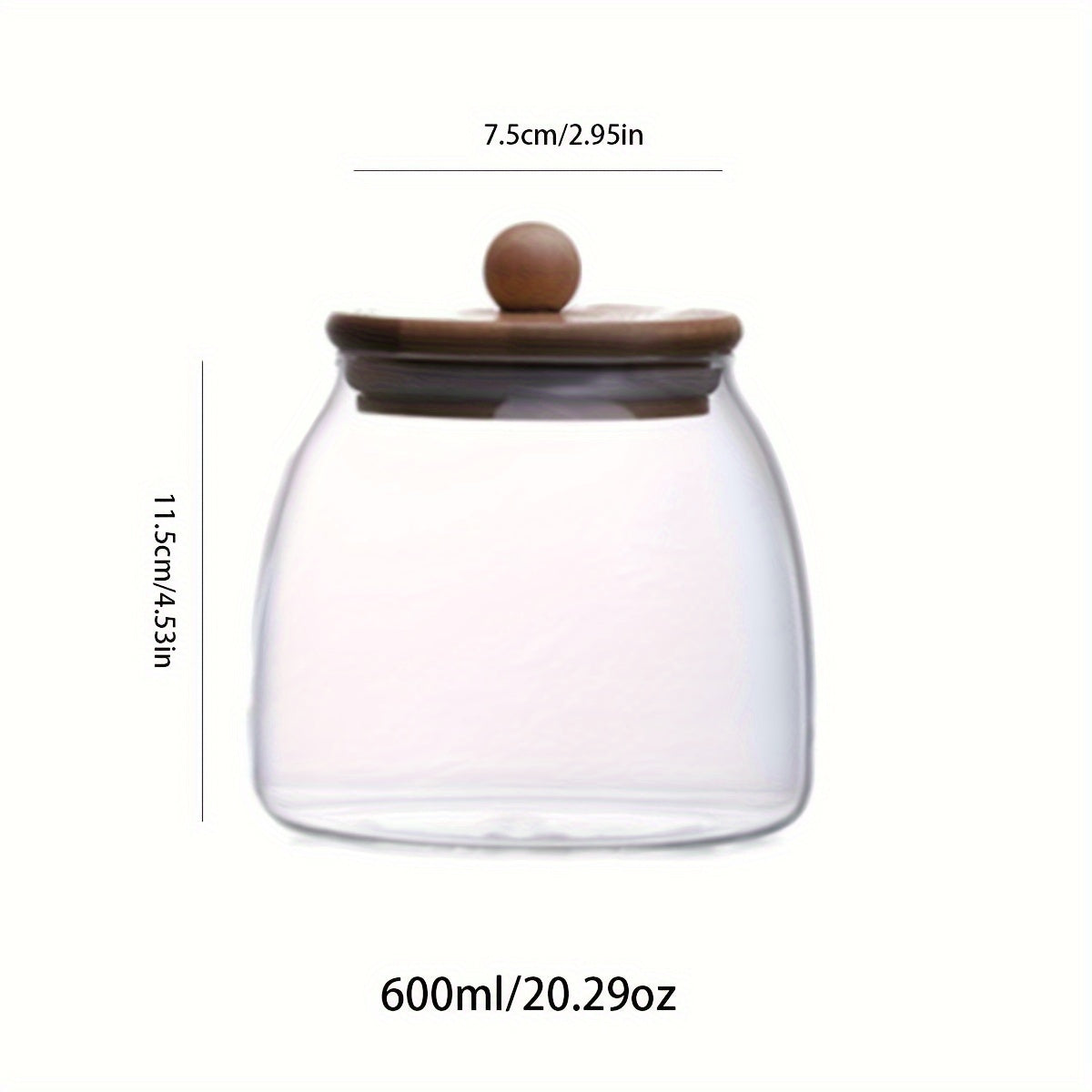 Clear Glass Jar with Lid - Perfect for Storing Candy, Tea, Nuts, and Gifts - Airtight Cylinder Canister for Tea Storage