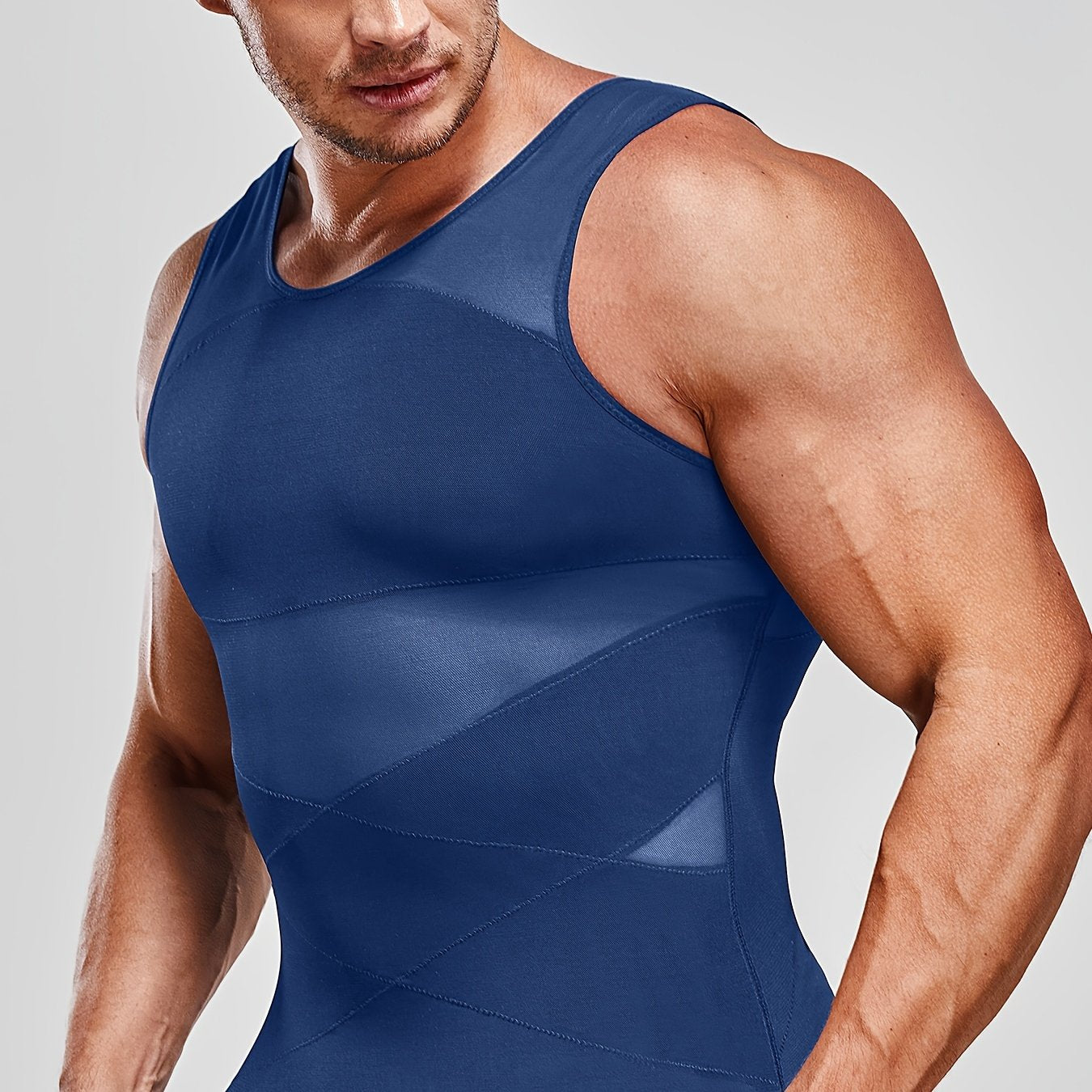 SCARBORO Men's Compression Shirt Slimming Vest