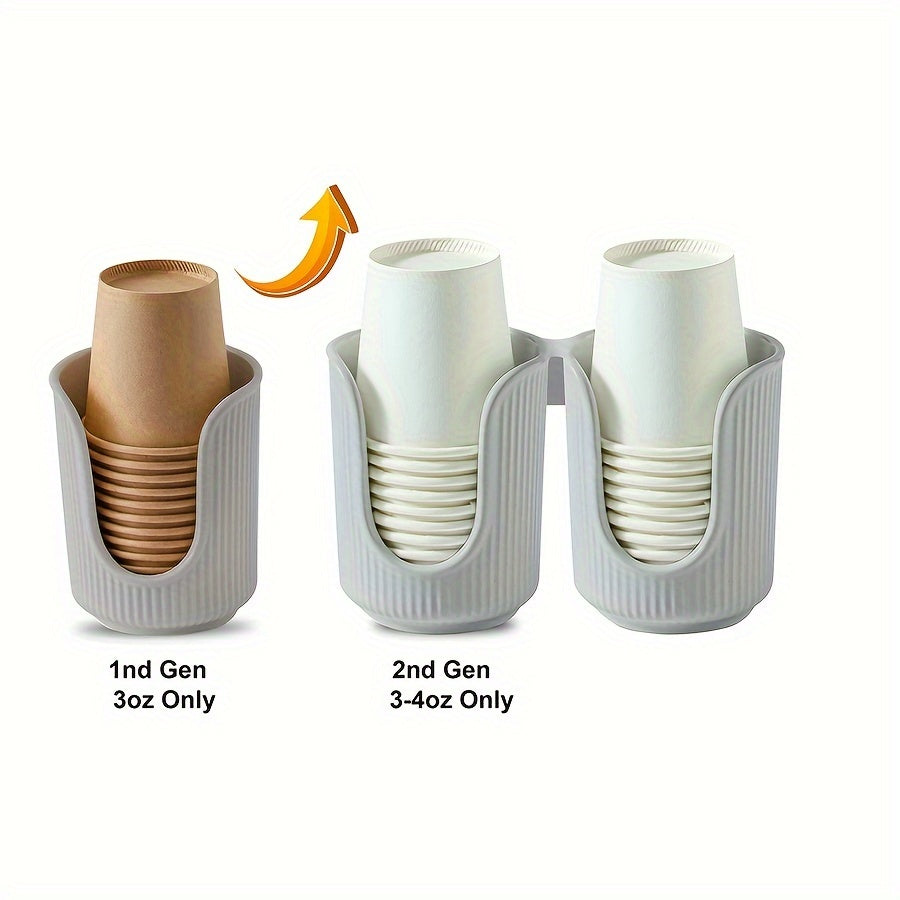 Versatile Cup Organizer: This Disposable and Multifunctional Paper Cup Holder doubles as a Desktop Storage Rack, ideal for Bathroom, Kitchen, or Living Room. Keep your cups, toothbrush, toothpaste, and other essentials neatly organized in this compact