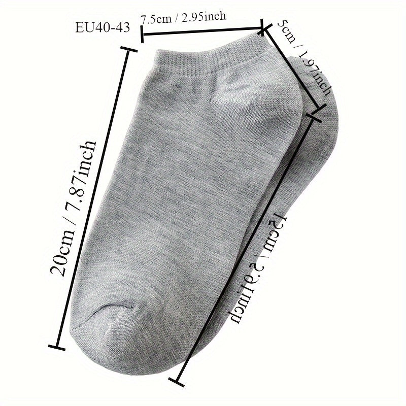 5 pairs of men's versatile sports ankle socks for all seasons, including breathable short socks and invisible socks.