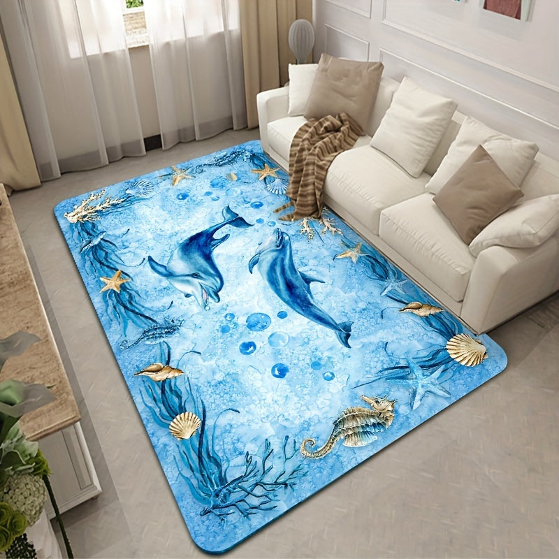 Set of two kitchen floor mats in flannel material, a toilet floor mat, a bathtub edge foot mat, an absorbent bedroom floor mat, a living room carpet, a coffee table floor mat, a balcony floor mat, a bay window floor mat, a door mat, a printed floor mat