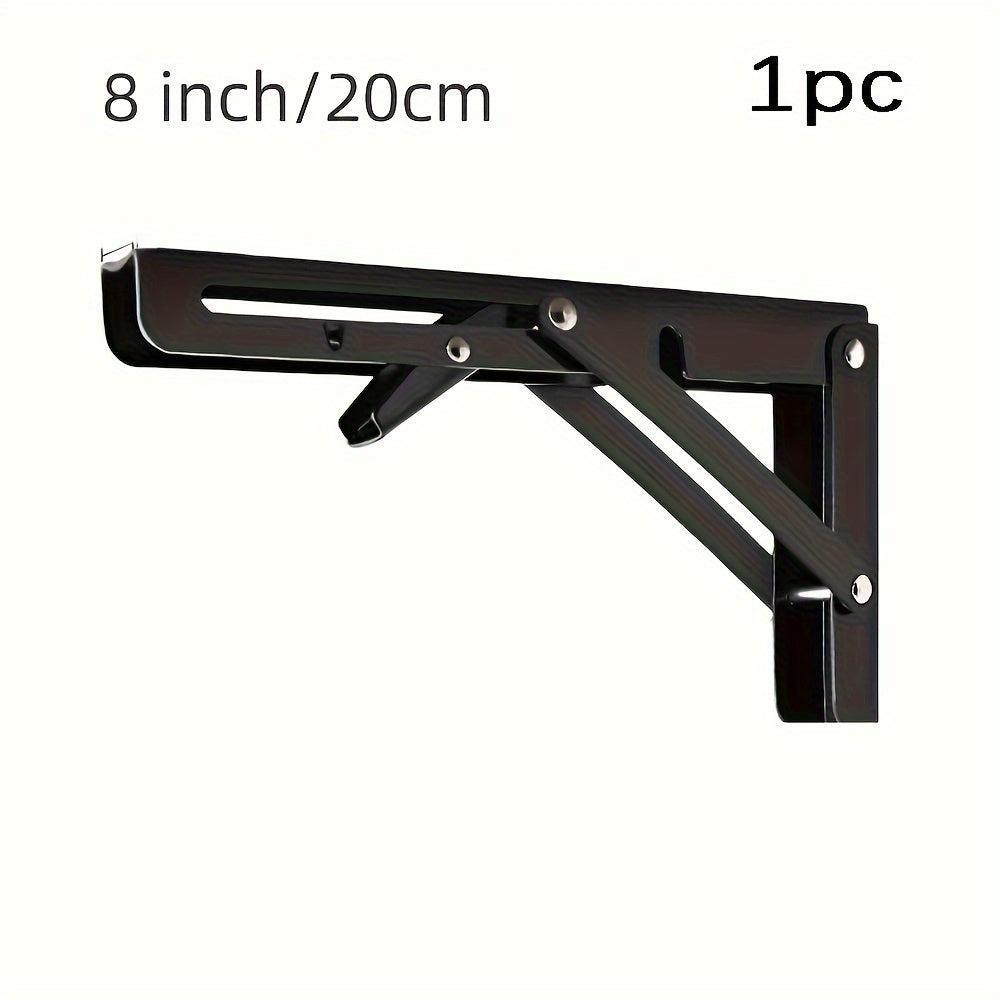 1pc Heavy Duty Folding Shelf Brackets for Bench Table - Wall Mounted with Screws