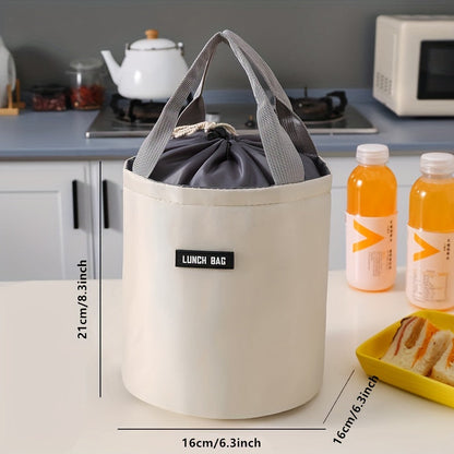 The versatile 1pc Twill Cylinder Bento Bag is perfect for outdoor picnics, with an included ice pack to keep your food fresh. This waterproof bag also doubles as a lunch box, making it ideal for back to school or college. Hand washable and insulated