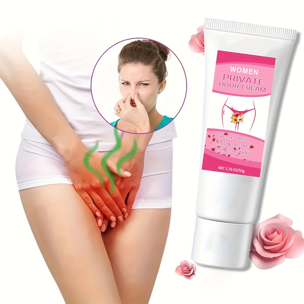 Women's odor cream, gentle and long-lasting, controls odor in delicate areas. 1.76oz/50g.