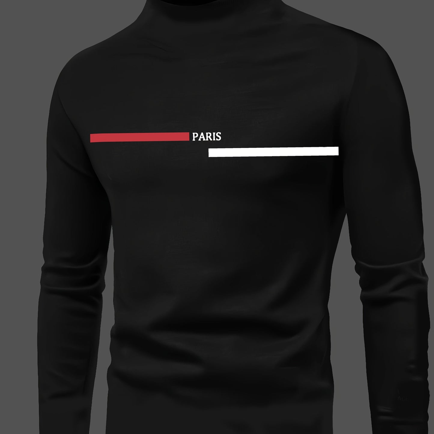 OCX1076 Youth Slim Fit Turtleneck T-Shirt, Long Sleeve with Stretch, Graphic Print Top for All Seasons