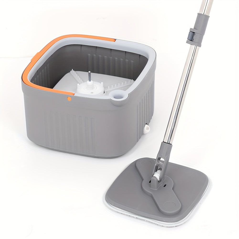 Hands-Free Wash Mop with Automatic Water Separation and 360° Rotating Feature - Ideal for Easy Living Room Cleaning, Made of Strong Plastic Material for Long-Lasting Use