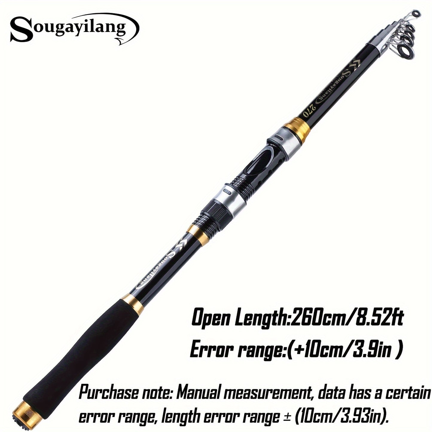 Sougayilang Telescopic Fishing Rod is a portable, durable fiberglass rod with medium action and extendable length for versatile saltwater fishing.