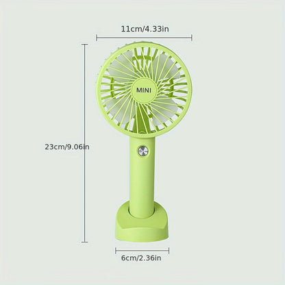 USB Rechargeable Portable Handheld Fan - Ideal for Indoor & Outdoor Use, Wearable Design with Included Power Cable