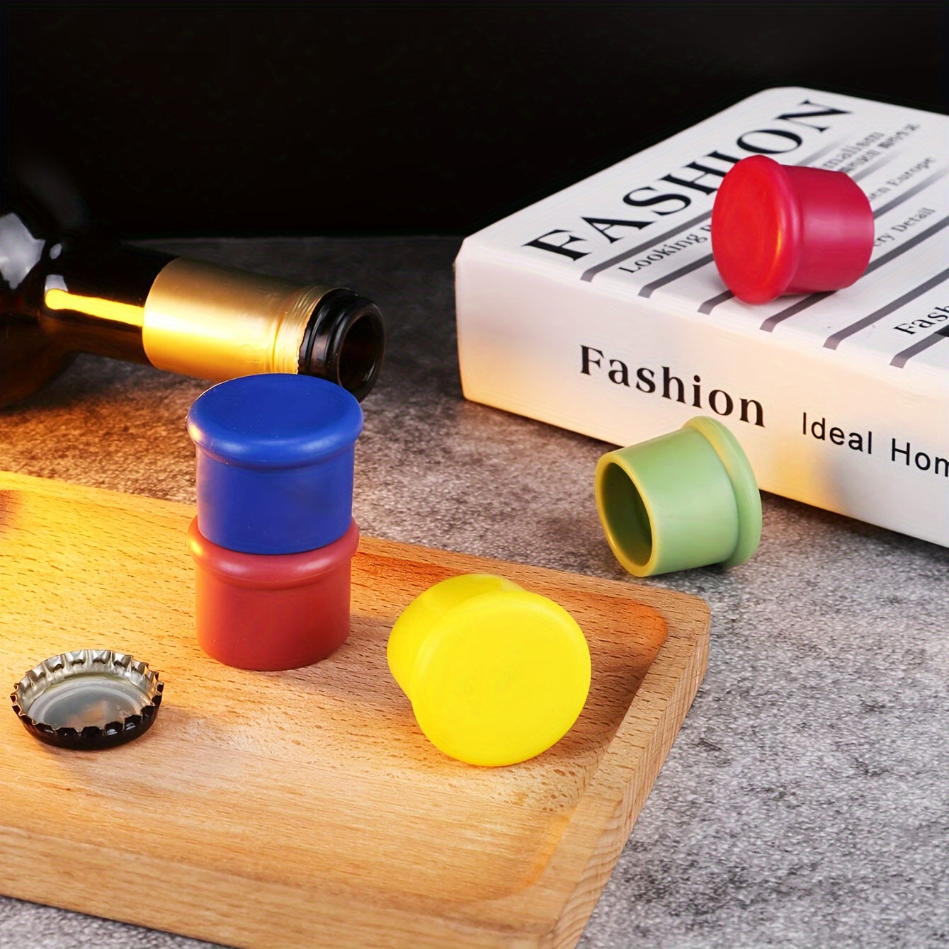 Silicone Wine Bottle Caps - Food Grade Multicolor, Leak-proof, Sealed Fresh-keeping Plug