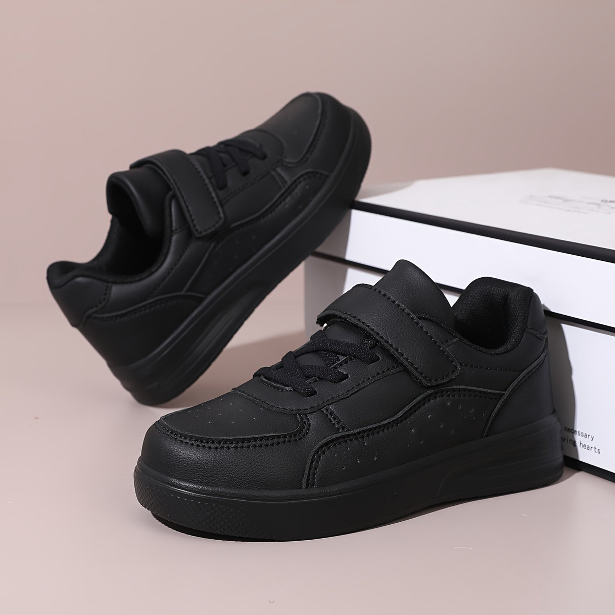 Trendy fashion sneakers for kids with breathable lining, non-slip sole, and easy hook-and-loop closure - ideal for year-round wear.