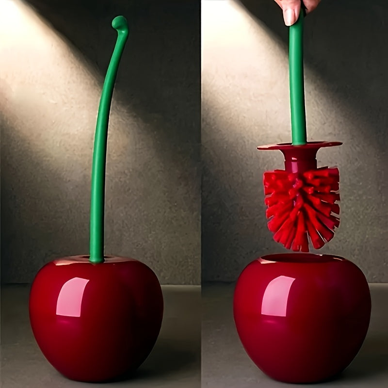 1 Set of Cherry Novelty Toilet Brush Set