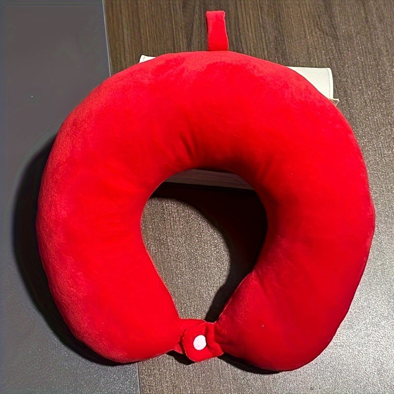 One U-shaped Travel Neck Pillow, suitable for adults, perfect for napping, sleeping, or resting while traveling. Can be used in cars, airplanes, offices, or while camping. Perfect for students as well.