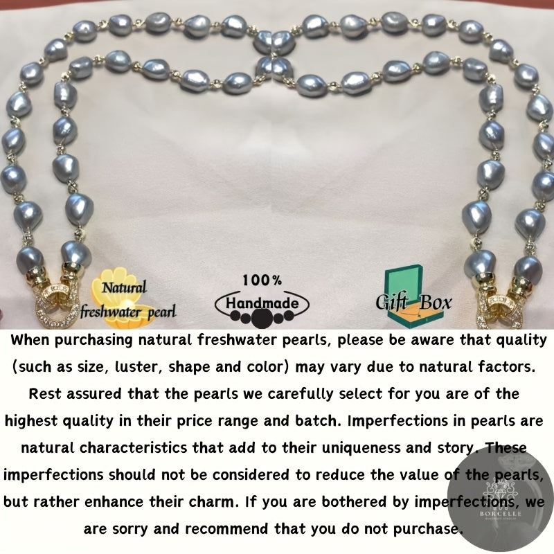 Stylish Baroque Freshwater Pearl Hand Bracelet, Exuding High-End Elegance, Guaranteed Quality, Ideal for Birthday Gifts for Girlfriend or Best Friend, Suitable for Everyday Wear and Special Events, Perfect Valentine's Day Present - Comes in a Surprise