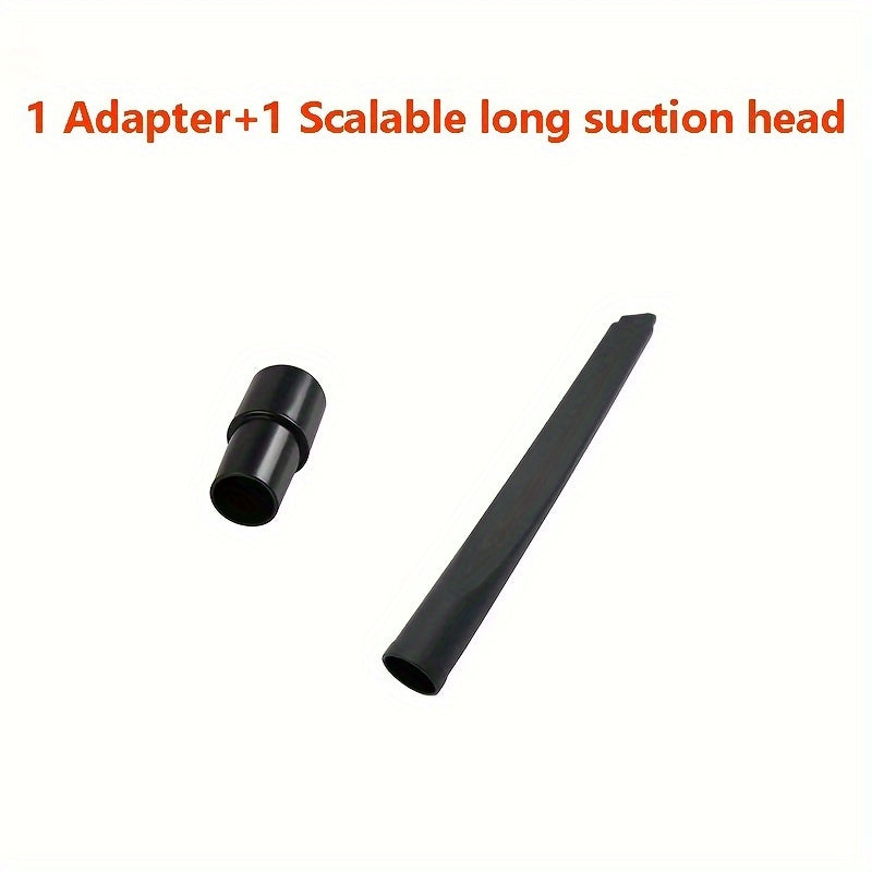 Crevice Tool Attachment for Vacuum Cleaners - Flat Plastic Nozzle with 32mm/35mm Adapter, Slim Extendable Brush for Difficult-to-Reach Places - No Charging or Batteries Needed