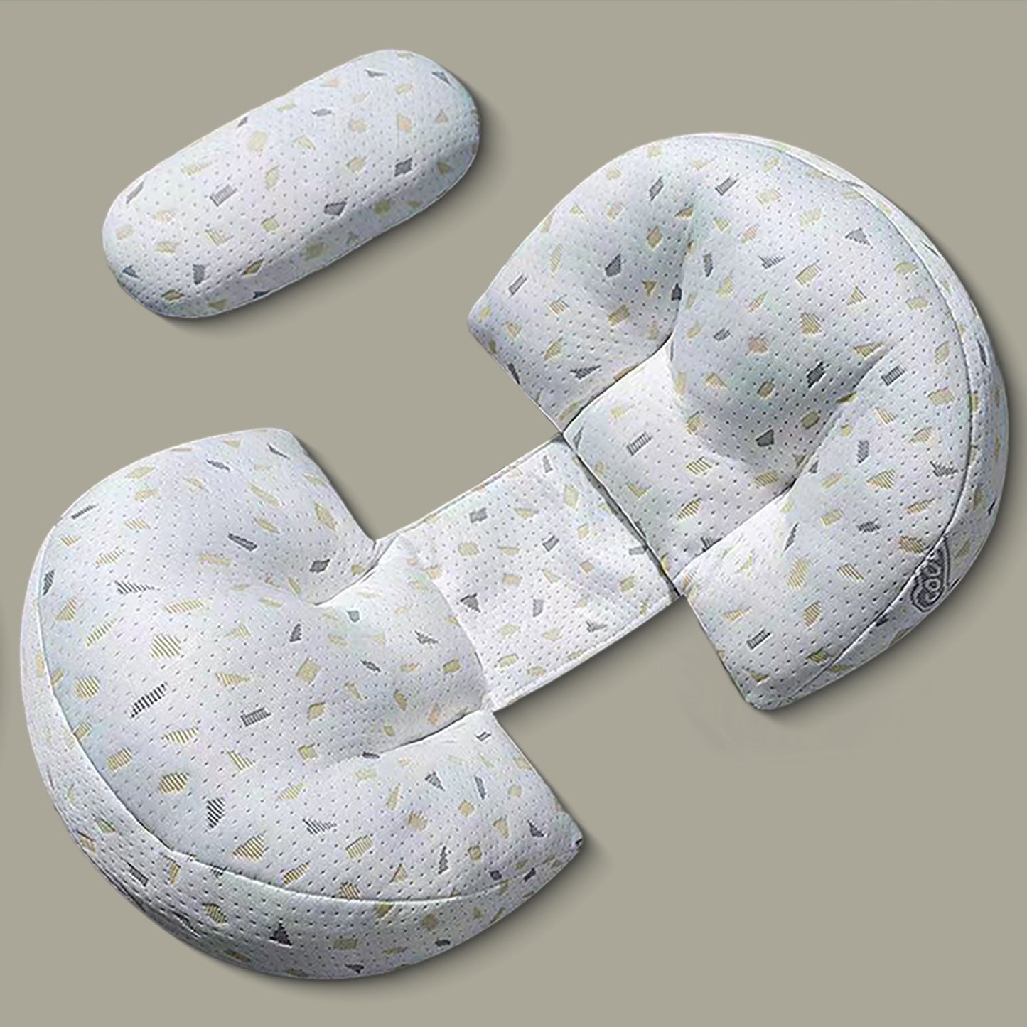 Soft Cotton Pregnancy Pillow, Versatile Nursing Cushion, U-Shaped Polyester Side Sleeper, Supportive Aid for Expecting Moms