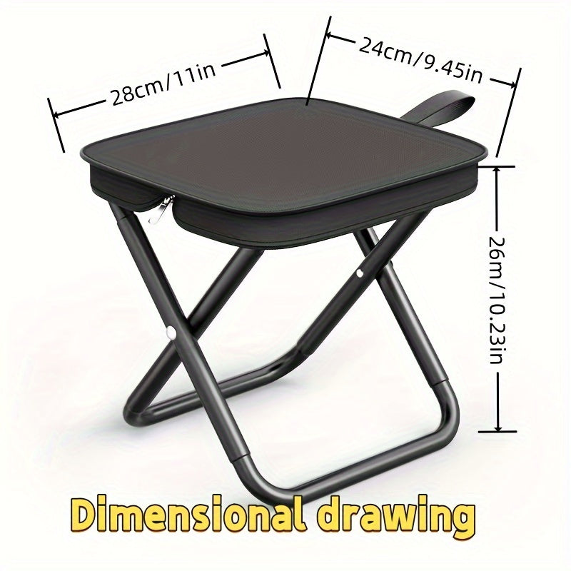 Convenient Easy-Store Folding Stool & Chair Combo - Perfect for Camping, Hiking, BBQs - Durable Material, Lightweight Design, Comfortable Seat - Portable and Easy to Carry