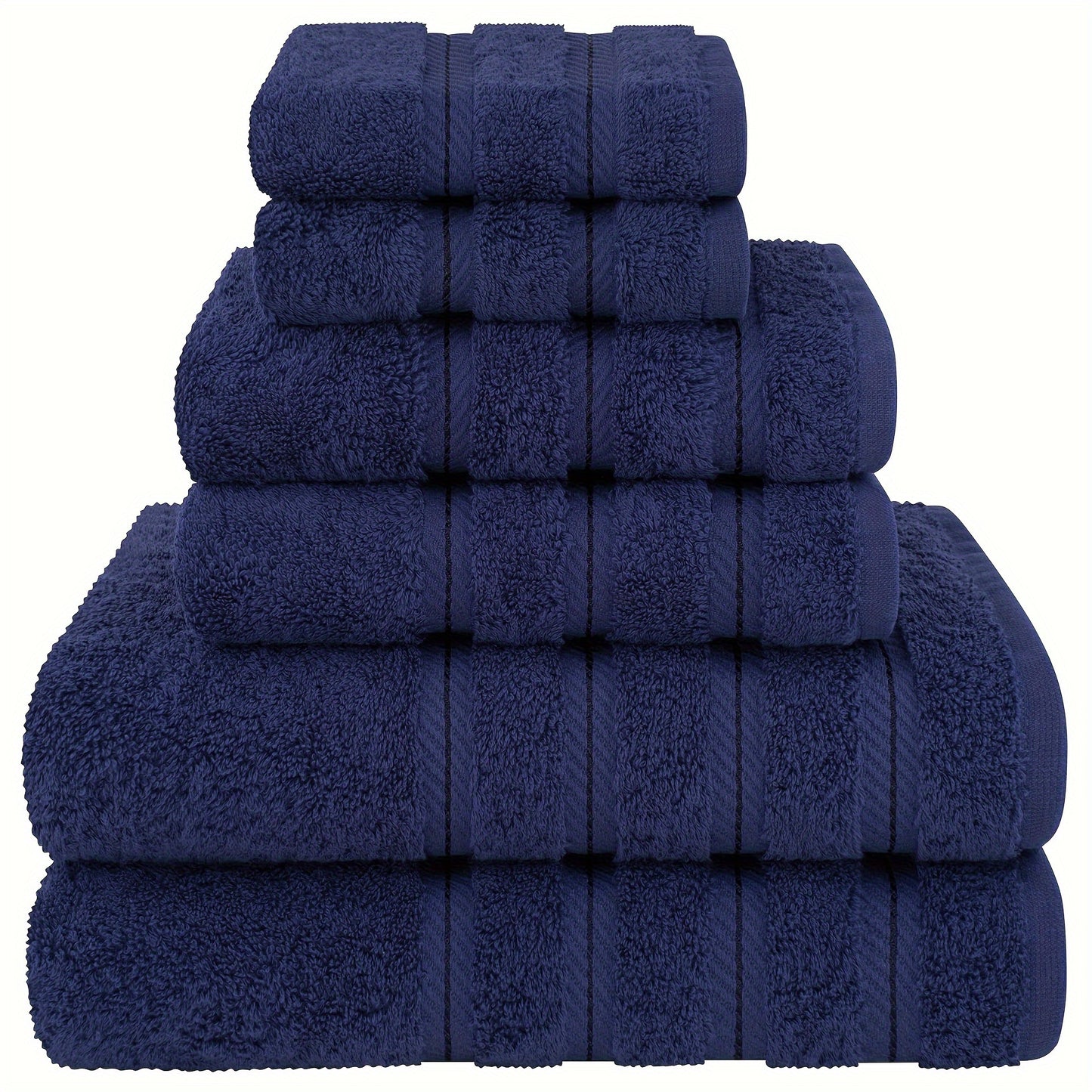 6-piece velvet towel set, thick and soft, absorbent. Suitable for home, hotel, etc. Includes towels in sizes 140.0*70.0cm, 75.01*34.01cm, and 34.01*34.01cm.