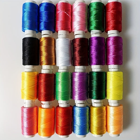 50pcs Viscose Embroidery Thread - Luminous Silk Rays, 3 Strands Handmade Silk Thread for Cross Stitch, Insoles, Tassels, Clothing