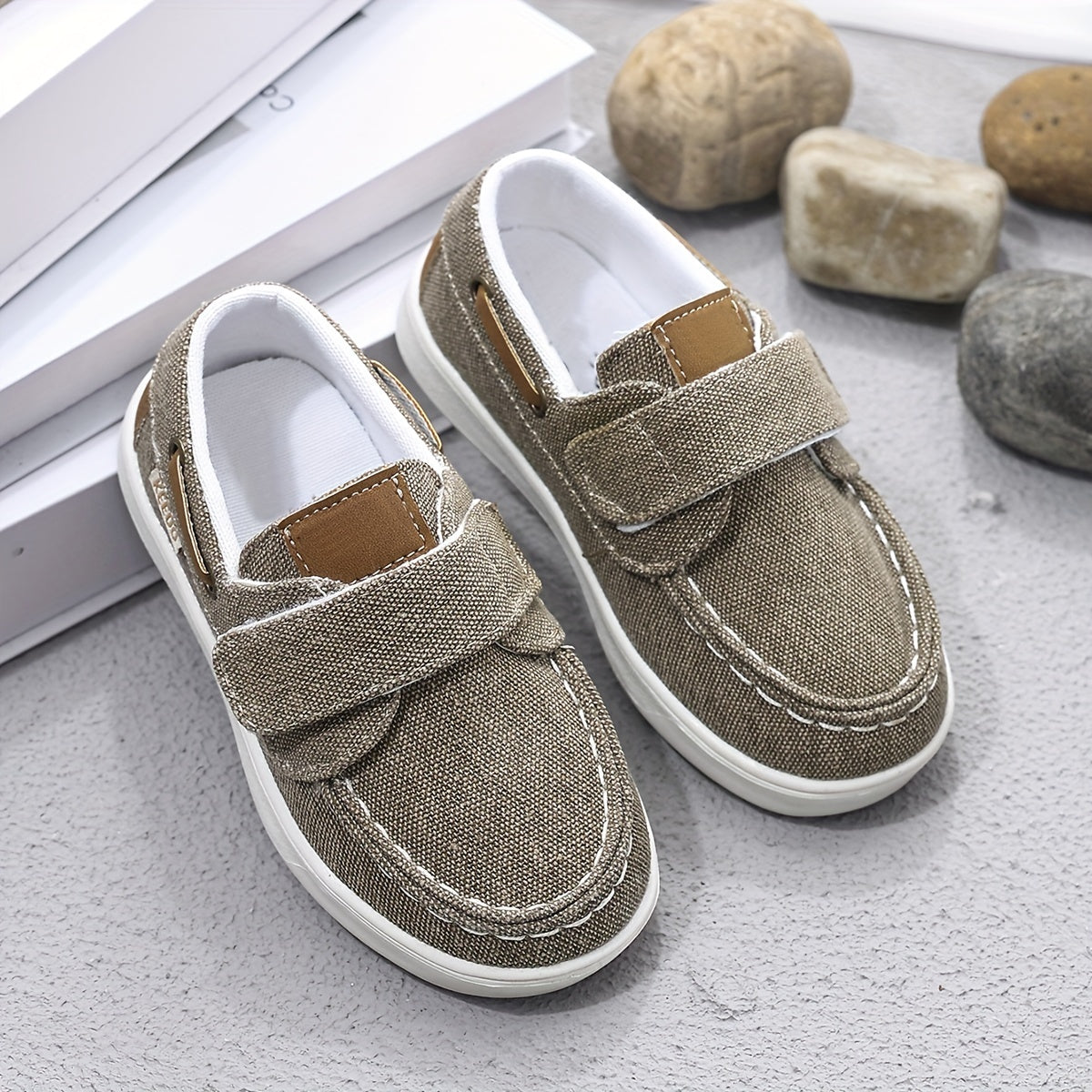 Boys' Slip-Resistant Soft Canvas Sneakers