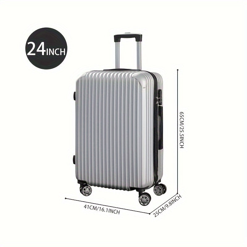 Durable trolley suitcase for female student, trendy leather case for men