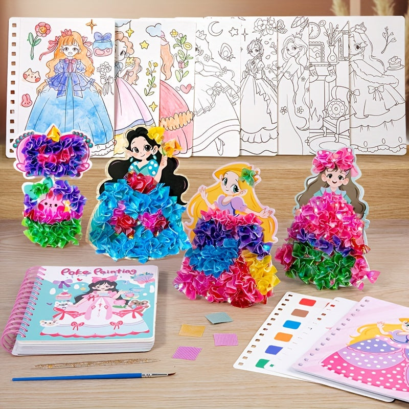 Princess sticker book with multiple creative activities for ages 4+.