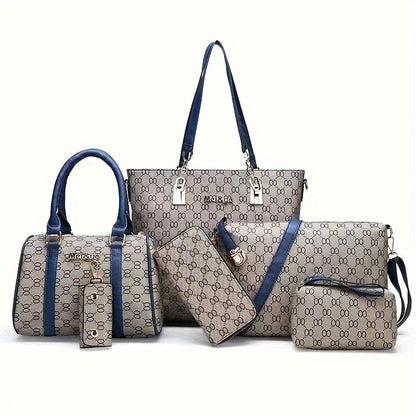 New fashion six-piece set handbag for spring and summer with one-shoulder design and large capacity