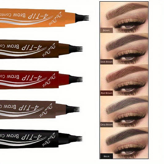 Long-lasting eyebrow pencil with four tips suitable for all skin types, featuring five multi-tonal color choices. Ideal for semi-permanent brow contouring.