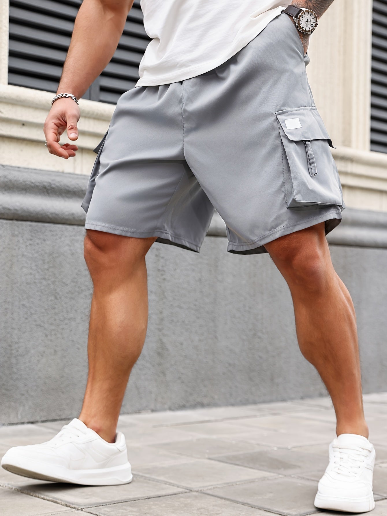 Men's plus size cargo shorts - perfect for summer and outdoor style.