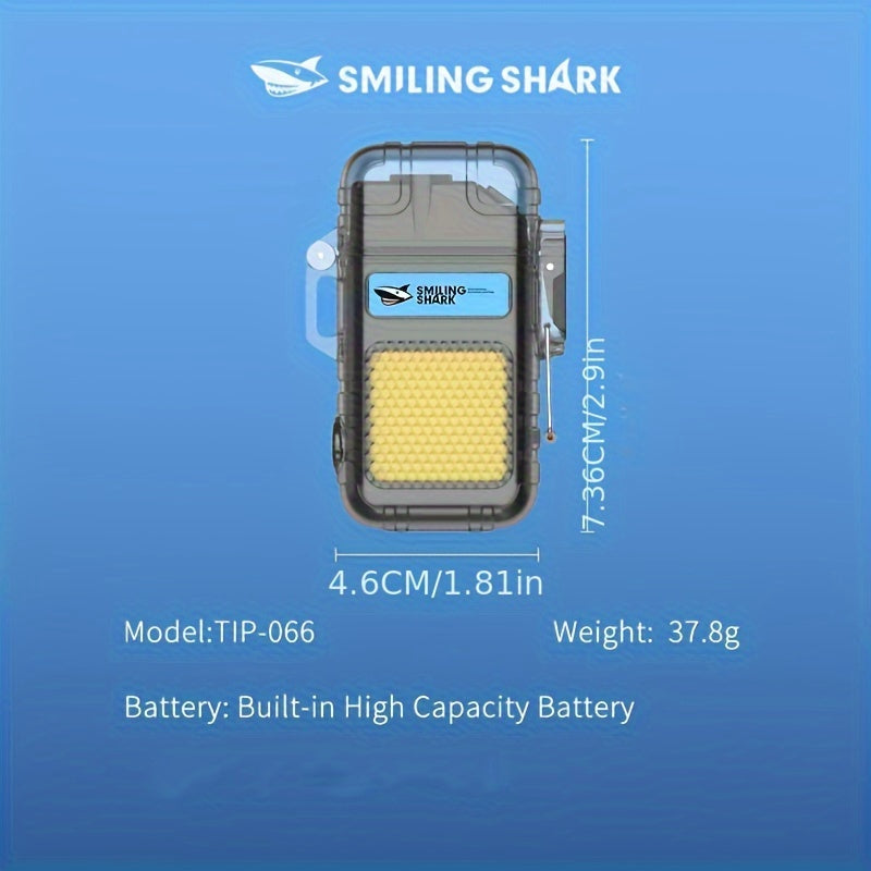 Smiling Shark Ultra-Bright USB Rechargeable Flashlight & Lighter - Ideal for Camping, Hiking, and Night Adventures