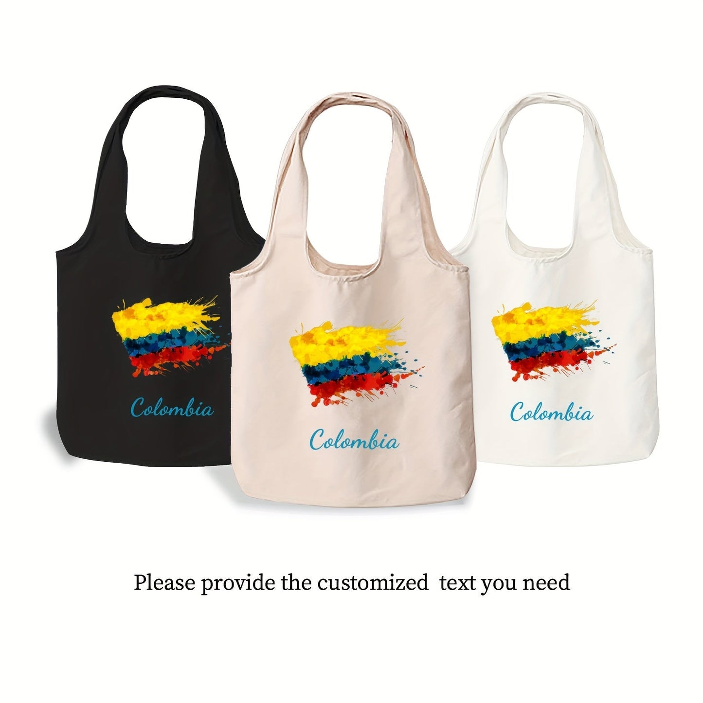 Stylish and simple hand-carry canvas bag featuring personalized double-sided printing, perfect for showcasing your unique style.