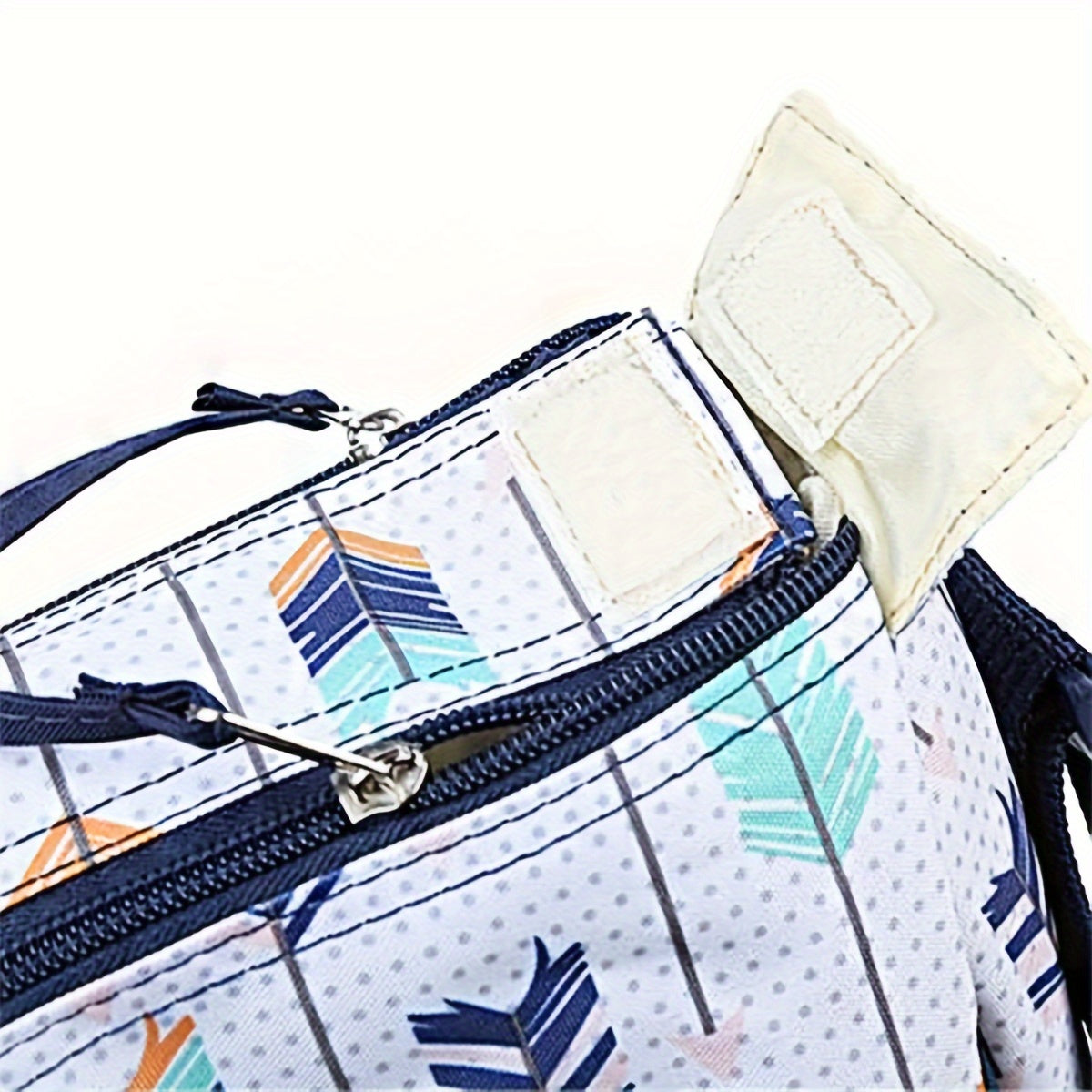 5-Piece Chic Geometric Print Parent Bag Set - Stylish and Functional Diaper Bags with Shoulder Strap for Busy Parents