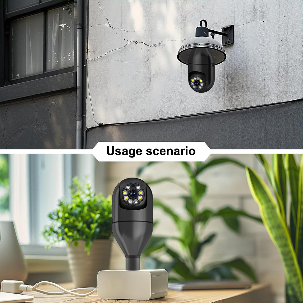 The WJG 1080P HD WiFi Security Camera offers crisp 2MP resolution at 1920x1080, with a wide 355° pan-tilt feature for flexible surveillance. It operates on 2.4G WiFi for reliable home monitoring, even in low light thanks to night vision capabilities.