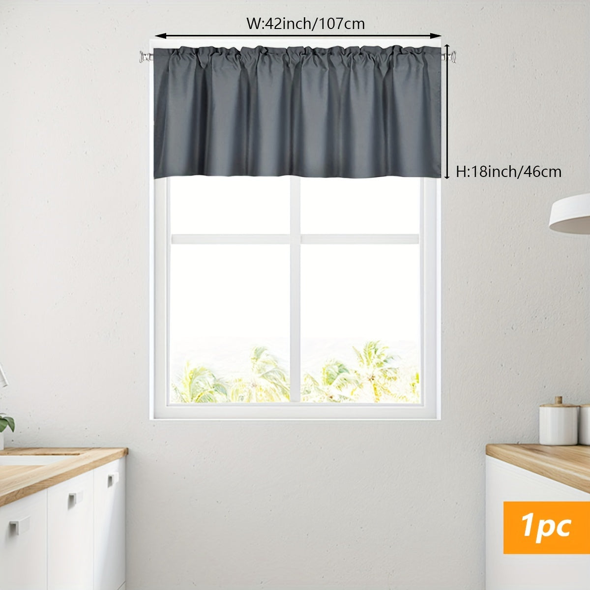 Add a touch of elegance to your kitchen or living room with this stylish, solid color blackout curtain. The rod pocket design makes it easy to hang, while the simple modern style adds a chic flair to any space. Perfect for adding some privacy to your