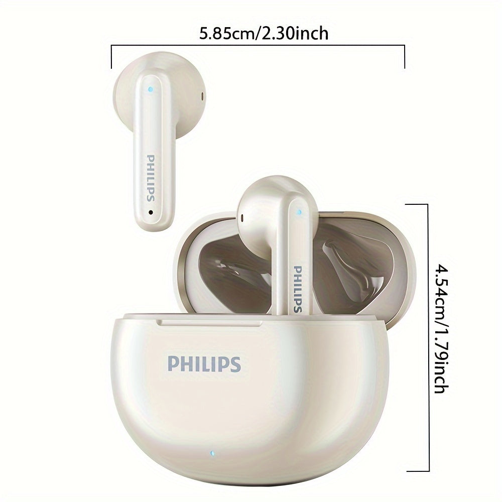 Philips BT5.3 2024 Wireless Headphones with Touch Control, Active Noise Cancellation, Condenser Mic, Rechargeable Battery, Type-C Charging. Ideal for Exercise & Business, Compatible with