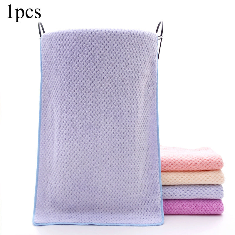 Soft, absorbent towels for various uses including cleaning and washing. Ideal for both men and women at home.