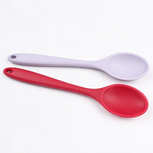 1 piece of silicone soup spoon for meals, kitchen cutlery, and tools.